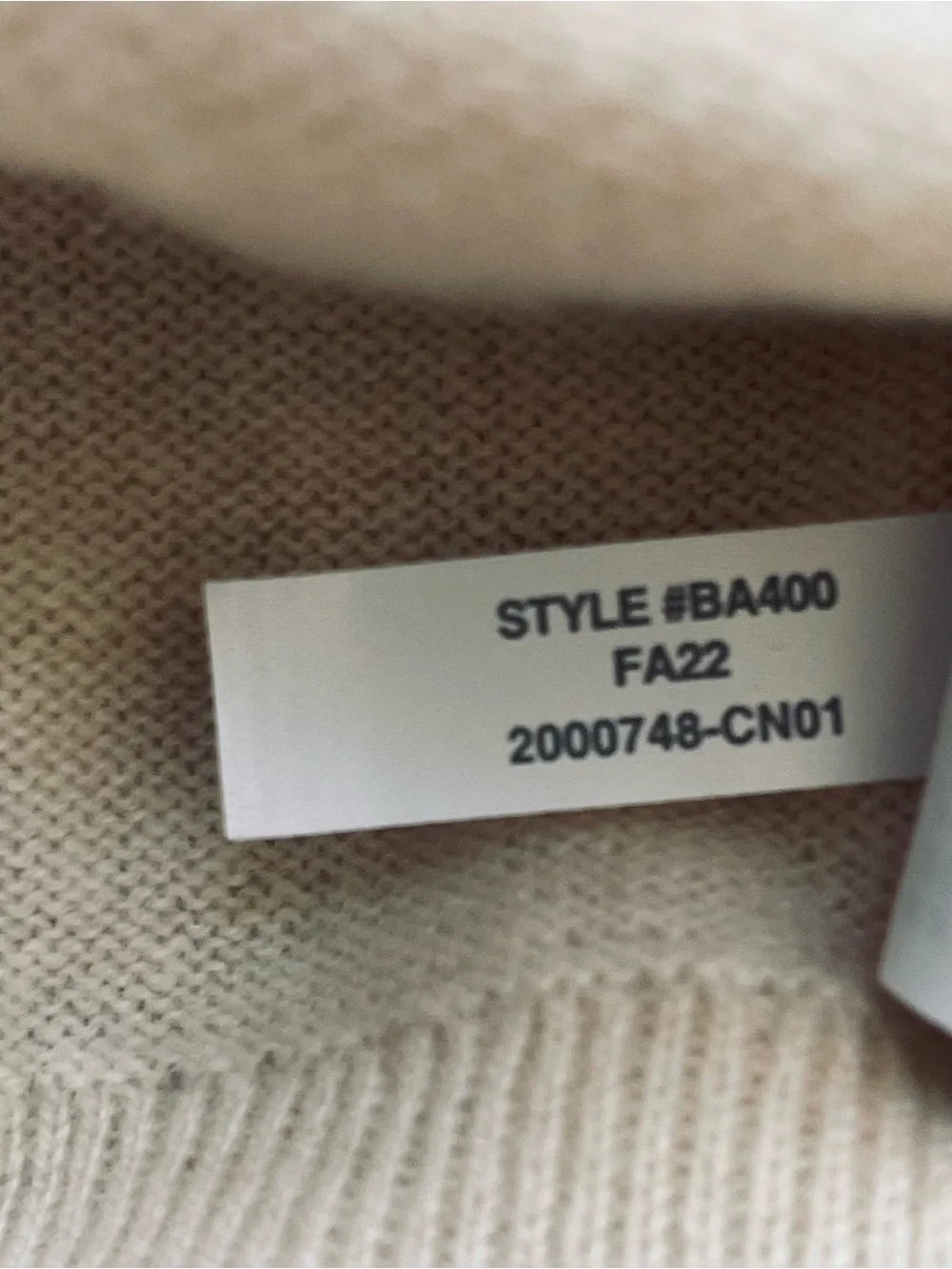 Perfect Cashmere Crewneck J. Crew Cream Size XXL